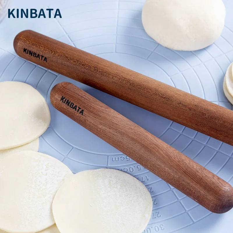 Japan Ebony Wooden Rolling Pin Kitchen Cooking Baking Tools Crafts Baking Fondant Cake Decoration Black Dough Roller