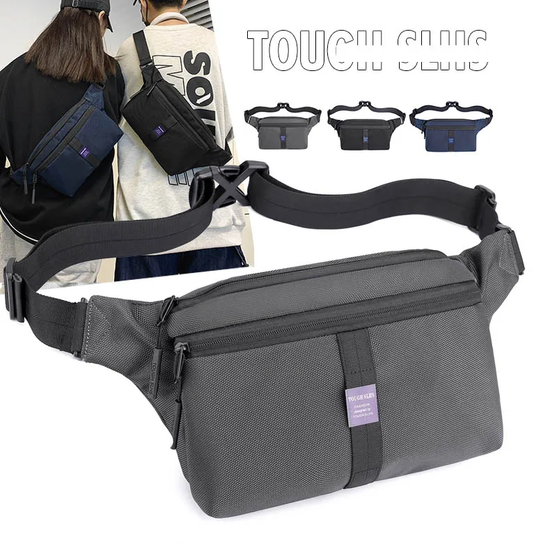 

Trend Chest Bags Boy Hip Hop Streetwear Bag Outdoors Phone Pouch Purse High-Capacity Travel Messenger Bag Men Waist Pack