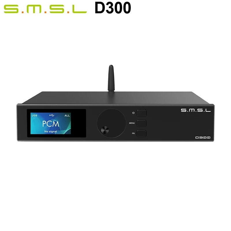 

SMSL D300 Bluetooth 5.0 Decoder DAC ROHM BD34301EKV chip XMOS DSD512 PCM768KHZ LDAC Decoder with Remote Control XLR/RCA Output