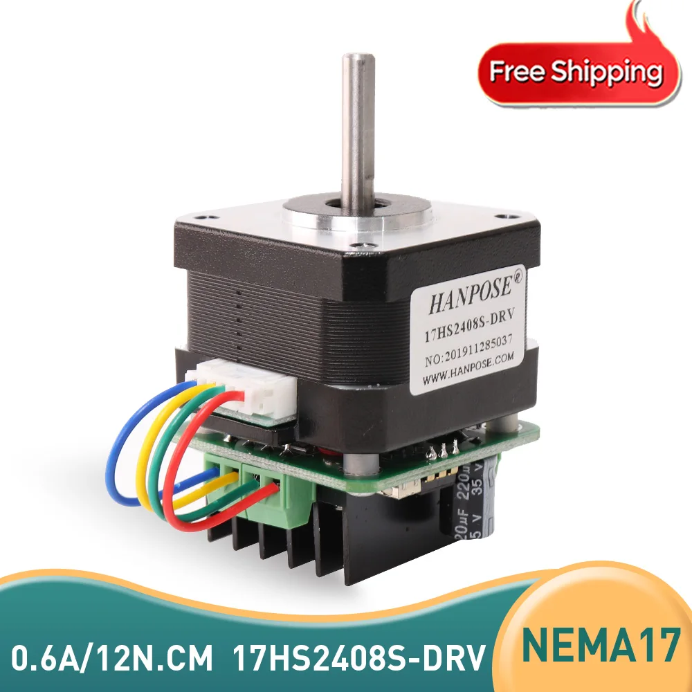 

17HS2408S-DRV Stepper Motor Driver Module Integrated Driver Body Length H28mm For 3D Printer Monitor Equipment 42 Step Motor