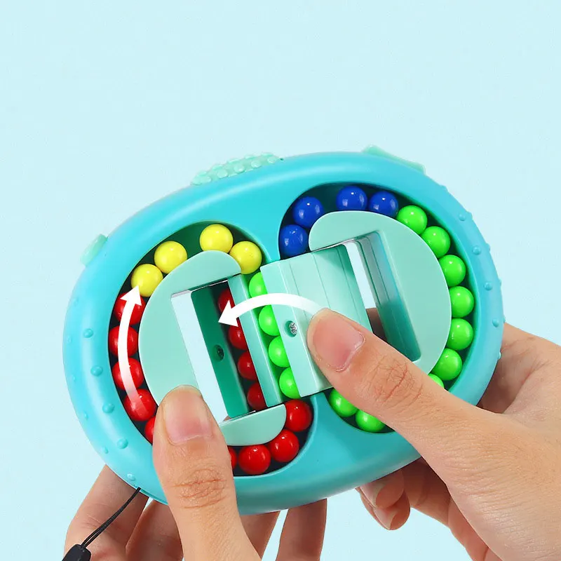 Rotating Magic Beans Cube Fingertip Fidgeted Toys Kids Adults Stress Relief Spin Bead Puzzles Children Education Intelligence