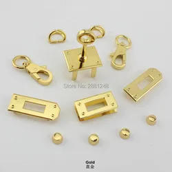 New Small rectangle eyelets lock hanger for bags hardware wholesale fashion a set of locks fittings woman bag handbags purse