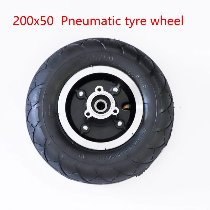 

free shipping 200x50 Electric Scooter Tyre WheelCenter axisHub 8" Scooter Tyre Aluminium Alloy Wheel Pneumatic Tire Electric