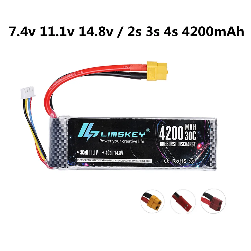 2s 3s 4s 7.4v 11.1v 14.8v 4200mah rechargeable lipo battery for RC toys Car aircraft Drone Remote Control Toys Accessorie