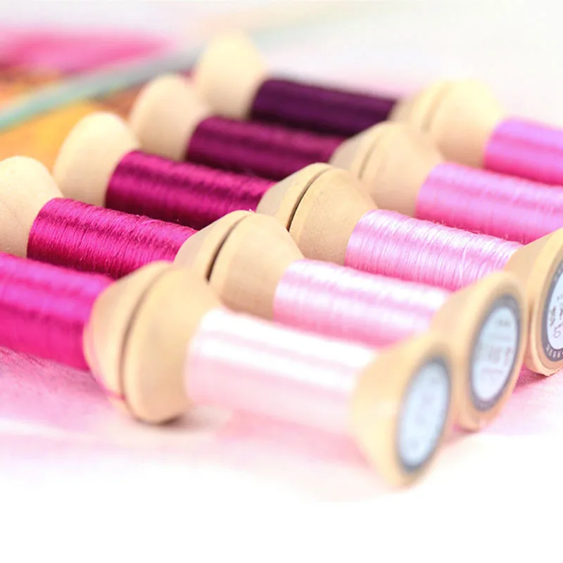 Su embroidery silk thread spool / silk thread / embroidery DIY handmade embroidery thread / tender pink