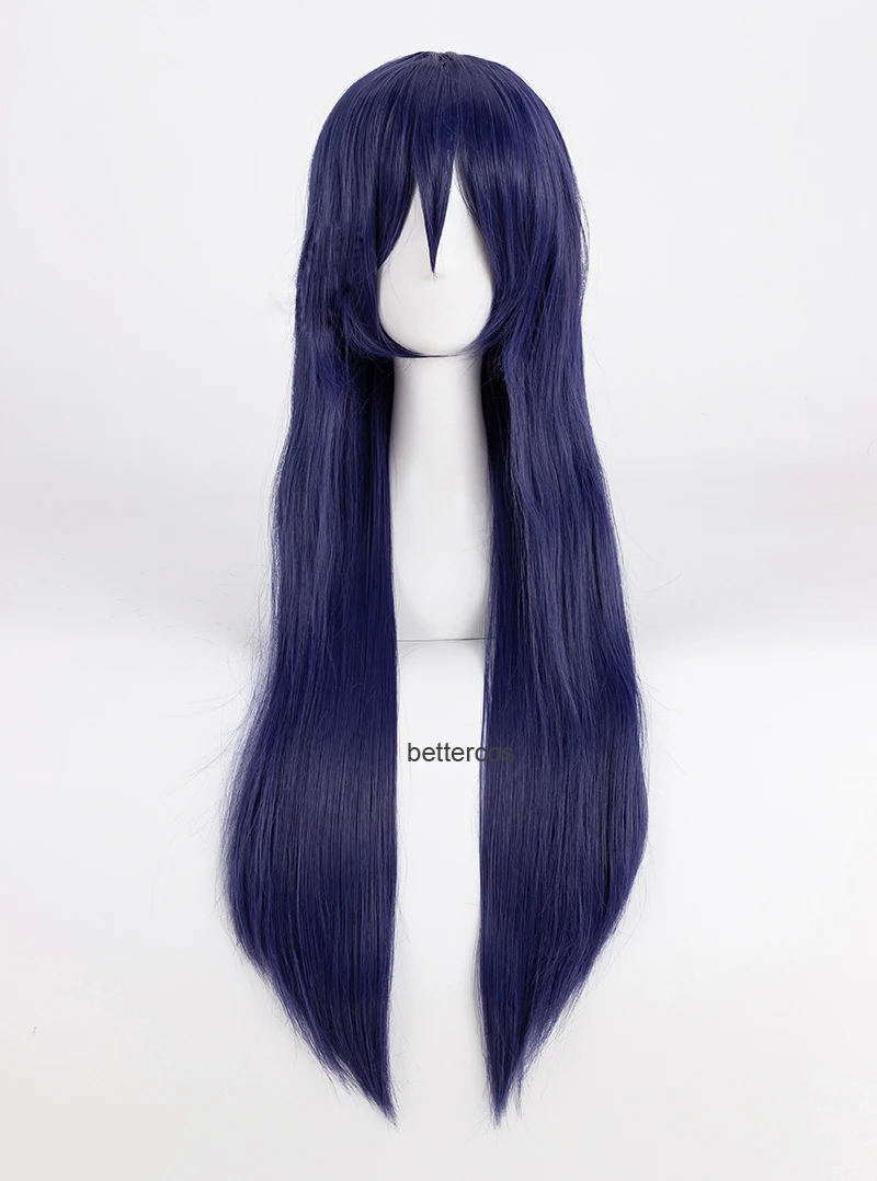 

LoveLive! Love Live Sonoda Umi Cosplay Wigs Long Straight Mixed Blue Heat Resistant Synthetic Hair Wig + Wig Cap