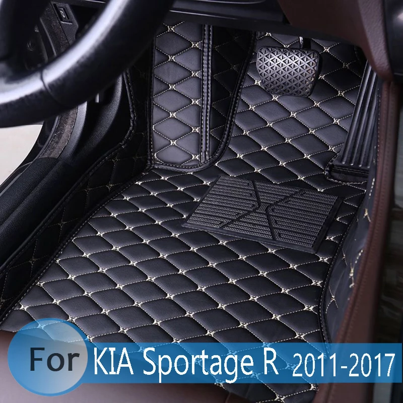 Car Floor Mats For KIA Sportage R 2017 2016 2015 2014 2013 2012 2011 Car Interior Accessories Waterproof Anti-dirty Leather Rugs