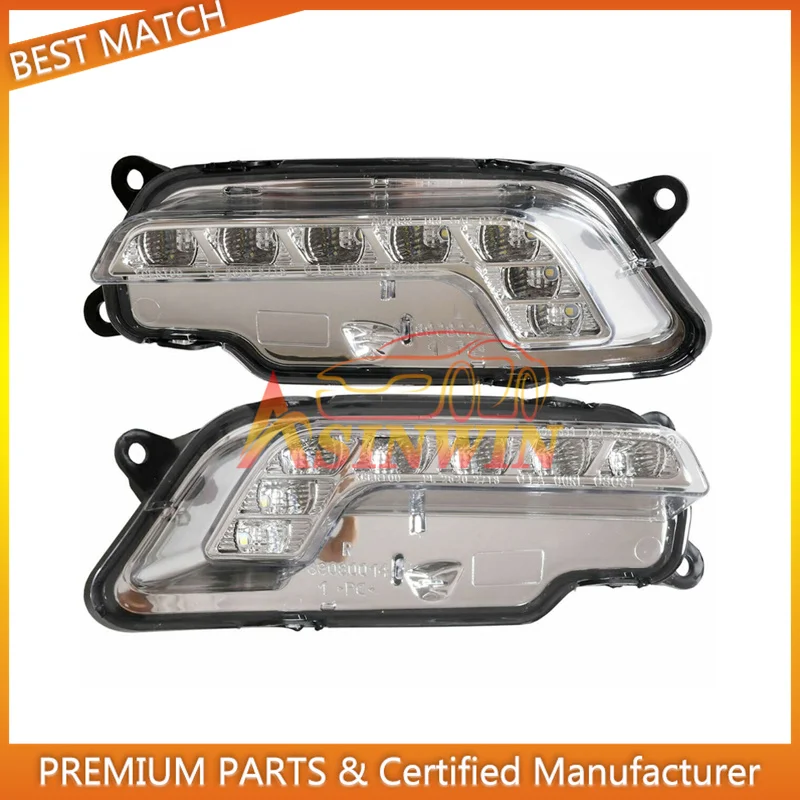 

2128200756 2128200856 New Left&Right Daytime Running Light LED Fog Lamps Driver Fits For Mercedes W212 E300 E350 E500 E550 09-13