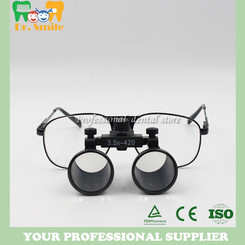 3.5X 360-460mm Working Distance Dental Binocular Magnifier Medical Surgical Loupes Metal Dentist Equipment Without Light