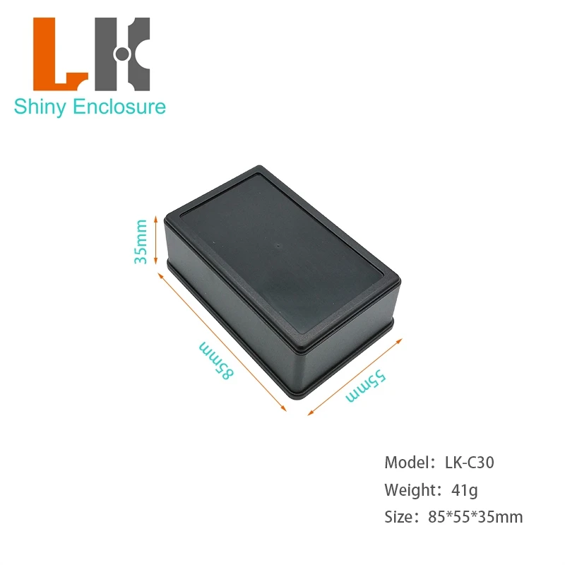 85x55x35mm Shiny Enclosure China Abs Plastic Enclosure Custom Plastic Injection Parts Plastic Enclosure For Electronics LK-C30