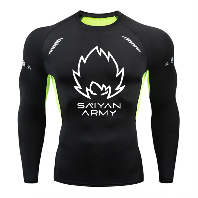 Long Sleeve T shirt Compression Skull Sports Shirt Men GYM Running Jogging Quick-Drying Tshirt Gym Fitness Rashgard Training MMA