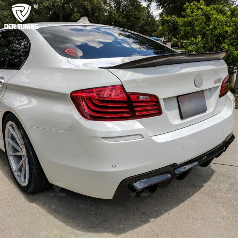 PSM Style For BMW F10 Spoiler Performance 2010 - 2016 5 Series Sedan F10 Carbon Spoiler F10 M5 Rear Trunk Wings Spoiler