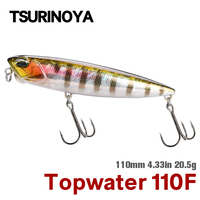 TSURINOYA DW58 Top Water Pencil 11cm 20.5g Long Distance Throwing Fishing Lure Isca Artificial Bass Bait Snakehead Lure 3D Eyes