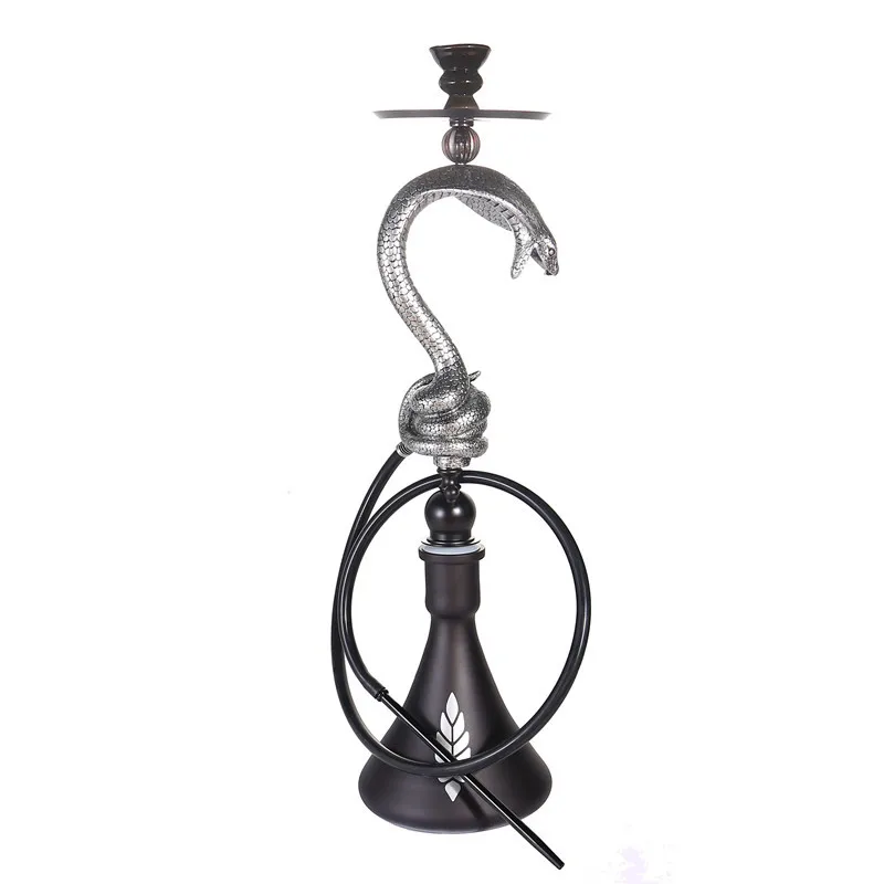 Hot Arab Cobra Shaped Hookah Set Resin Body Glass Bottle Single Tube Hookah Head Shisha Bowl Carbon Ash Tray Shisha Accessories