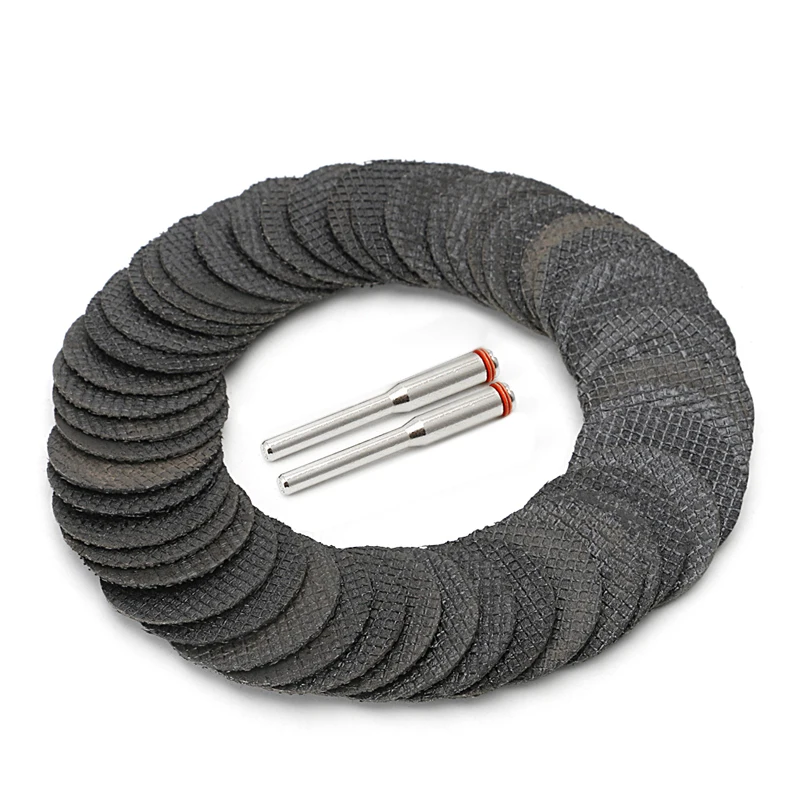 42pcs 32mm ruote da taglio rinforzate con disco da taglio in fibra di vetro con mandrino Dremel accessori abrasivi per Mini trapano utensile rotante