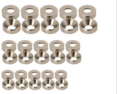 20 Stück M2 M3 M4 M5 M6 Aluminium bunt eloxiert Senkkopfschraube Unterlegscheiben Dichtung rot/grau/tiefblau/schwarz/lila
