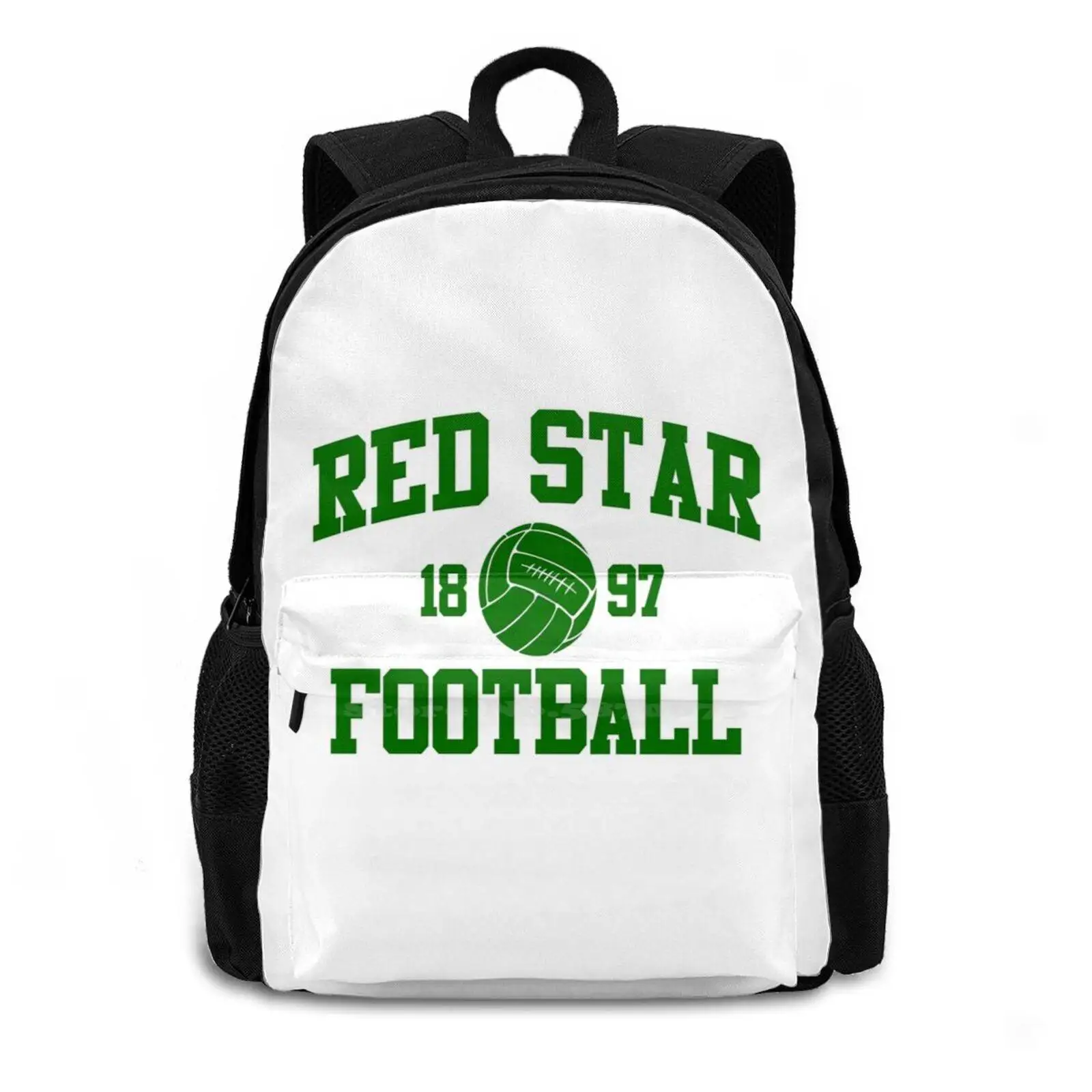 Red Star Football Athletic College Style 2 Gray Large Capacity School Backpack Laptop Travel Bags St Ouen Red Star Red Star