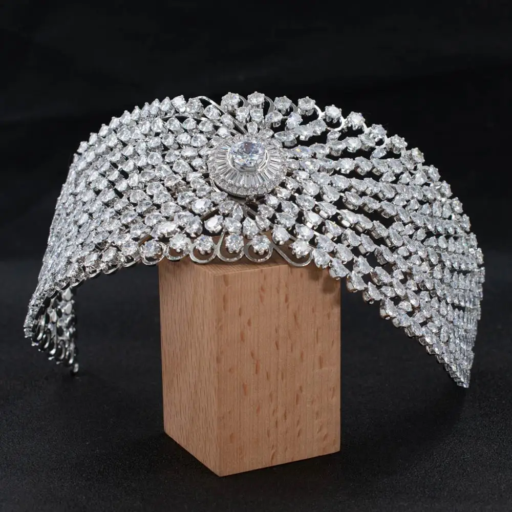 Handmade 2020 New Cubic Zirconia Bridal Wedding Big Soft Headband Hairband Tiara Hair Jewelry Accessories Hairpieces CHA10037