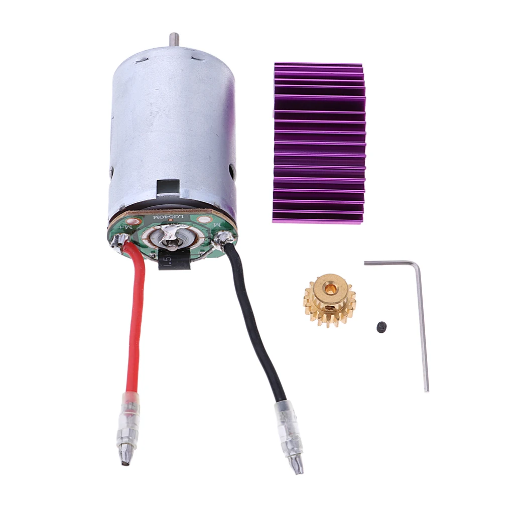 For Wltoys 12428 12423 1/12 RC Car 540 Motor 17T Motor Gear Radiator 12428-0121+0088+XY12017 Motor+Heat Sink+Gear