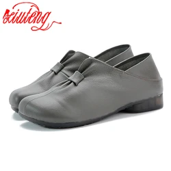 Xt New arrival plus size loafers ladies shoes casual comfortable flats female shoes genuine leather shoes woman tenis feminino