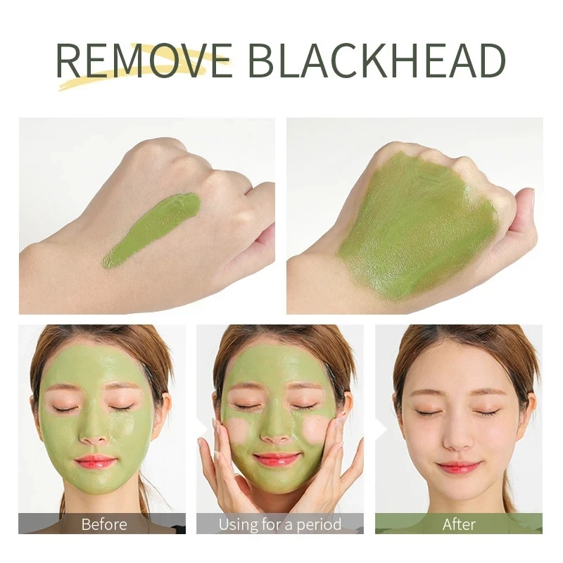 20pcs Green Tea Clay Mask Reduce Face Acne Cream Mask Facial Cleansing Black Dots Blackheads Reduce oil control Skin Care