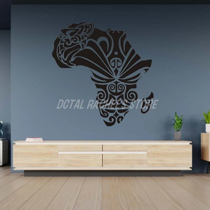 

Africa Tatoo Mask Tribe Man Wall Decal Vinyl Decor Home Decoration Room Stickers Fallen Warriors DeepSoul