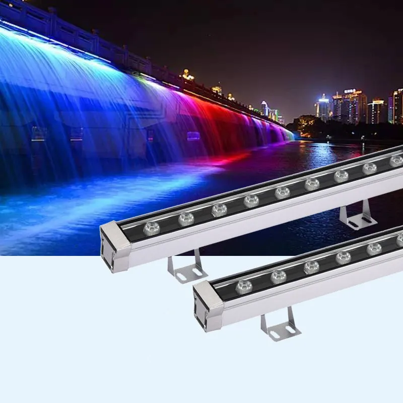 

7w 9w 12w 18w 24w LED Wall Washer Light Linear Bar Outdoor Washer Wall Lamp Waterproof Landscape Flood Lamp AC85-265V