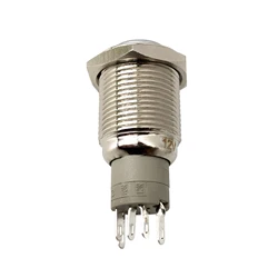 16mm Waterproof Momentary High Round Metal Push Button Switch Car Start Horn Speaker Bell Automatic Reset Pretty
