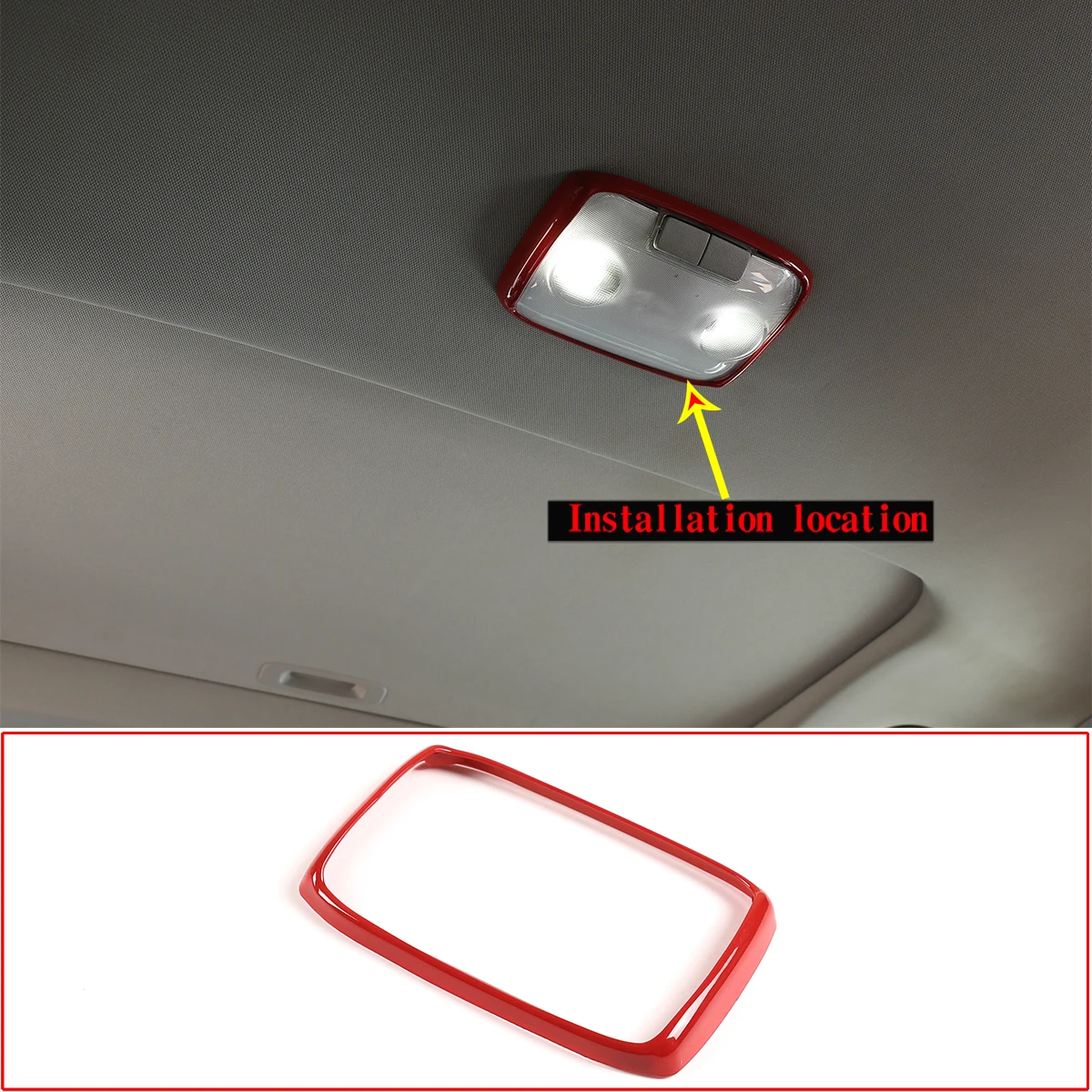 For 2014-2021 Toyota Tundra roof ABS reading light frame decorative stickers automotive interior modification accessories