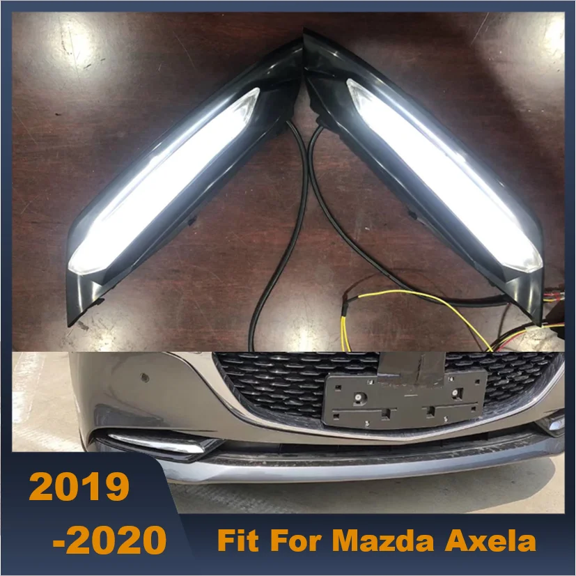 One Pair Car Flashing Light Car Driving Lamp LED Daytime Running Light Car Turn Signal Light For Mazda Axela 2019 2020