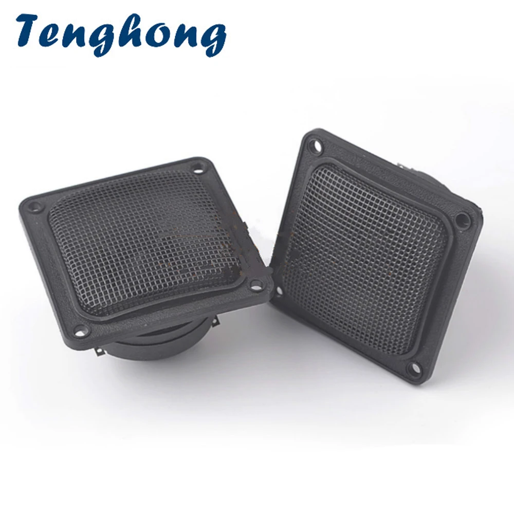 Tenghong 2pcs 3 Inch Horn Treble Speaker 4 Ohm 30W Square Ceramics Piezoelectric Tweeter For Stage KTV Audio Horn Speakers DIY