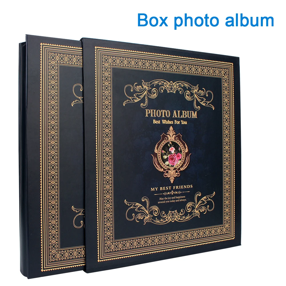 6 Inch 500 Pockets Storage Scrapbooking Picture Case Photo Album Frame For Kids Children Boxed Album Vintage Photo Albums