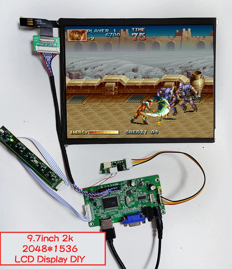 9.7 pouces 2K LP097QX1 LTN097QL01 écran LCD bricolage Arcade affichage pour Ipad3 Ipad4 A1416 LED HDMI + VGA carte pilote de contrôleur