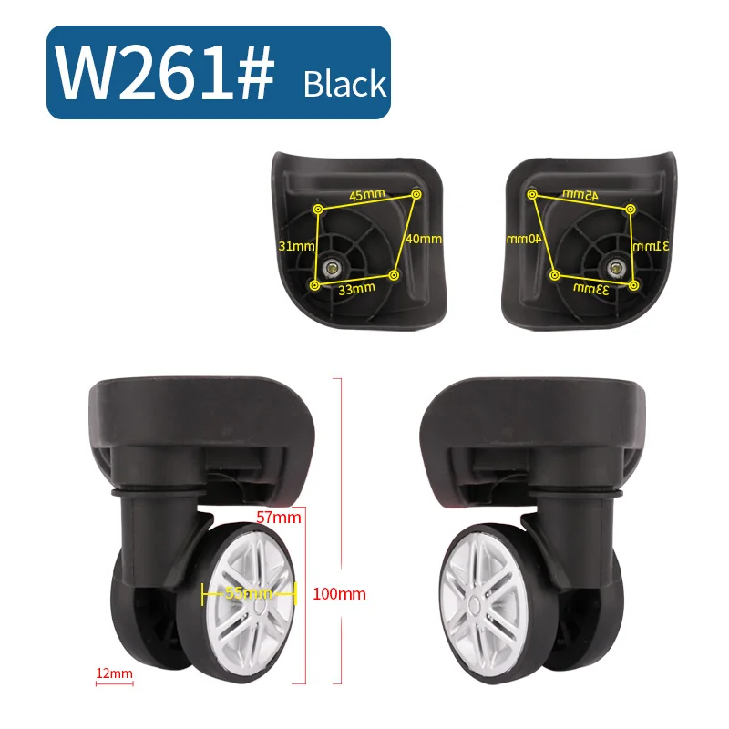 Suitcase Wheel Luggage Bag Accessories Casters Rolling Boarding Luggage Wheels Luggage Parts Suitcase New Wheels Luggage Wheels