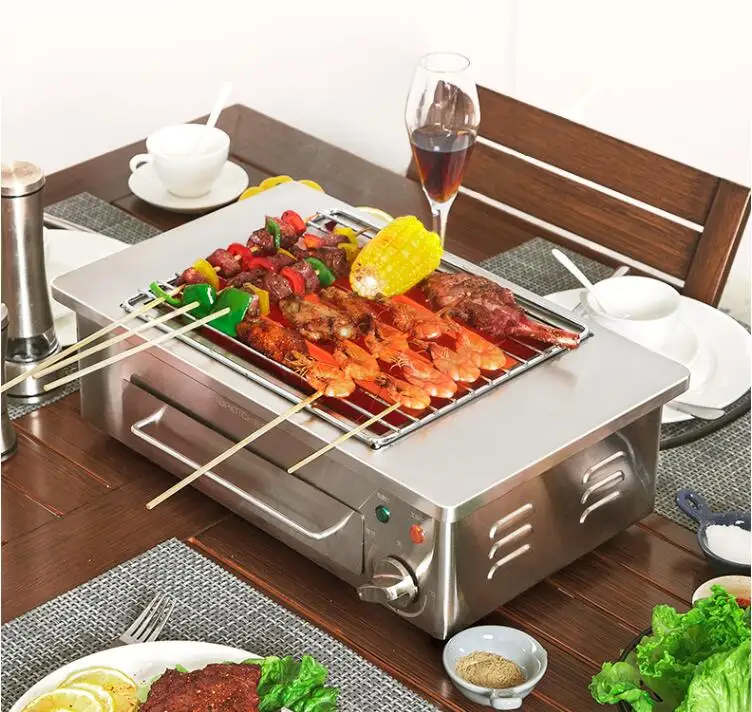 Grill électrique Portable sans fumée, 220V, pour la maison, pour la viande