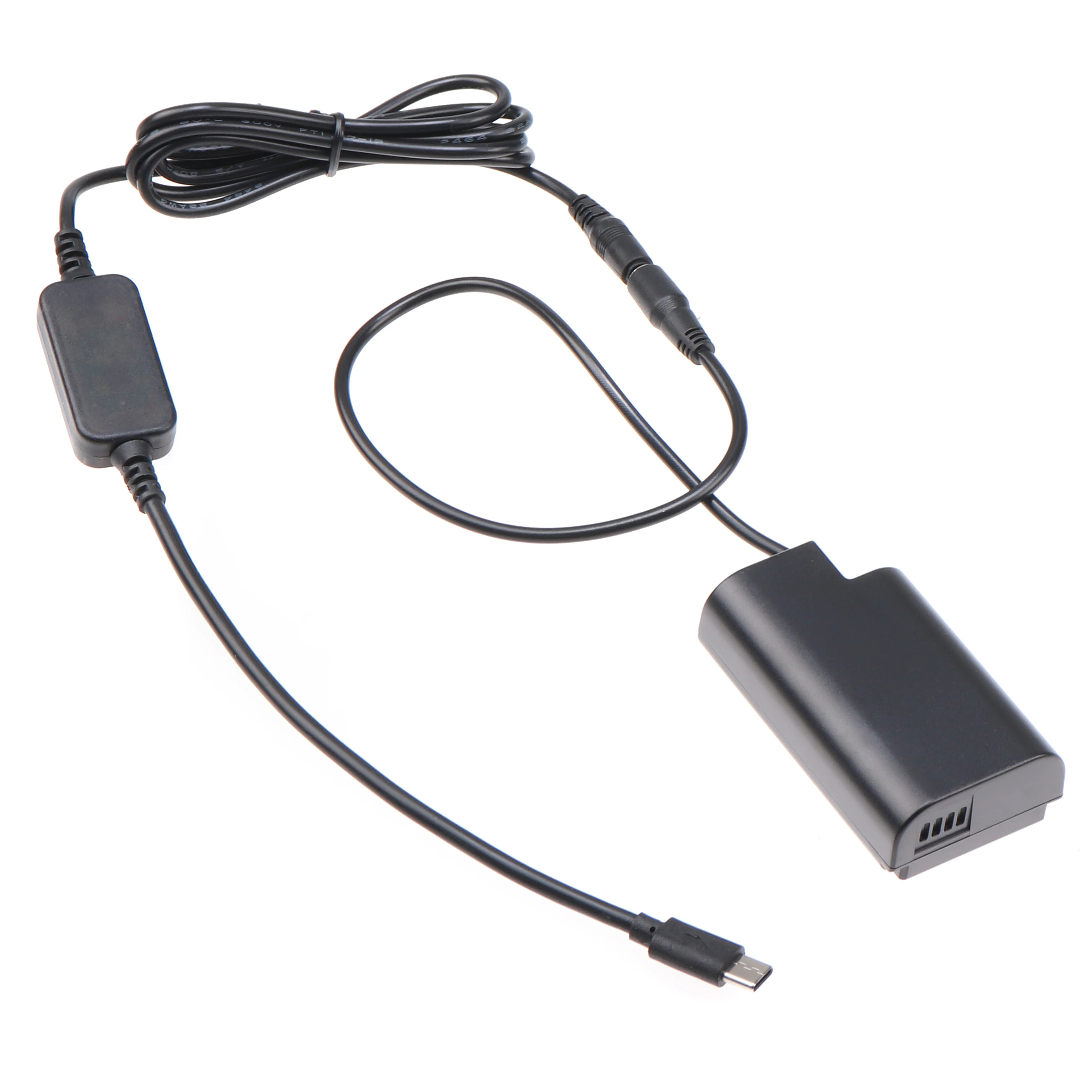 Adaptador de bateria manequim FOTGA DMW-BLJ31 + cabo tipo C para Panasonic S1 S1H S1R USB-C tipo-C para DMW-DCC16/DMW-BLJ31 bateria manequim