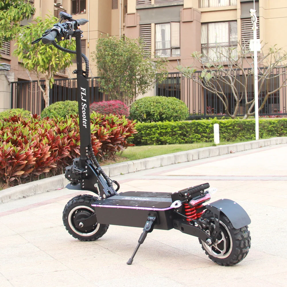 FLJ 72V 7000W kick Scooter electric with 11inch Dual motor engines fat tire elektro adult scooter