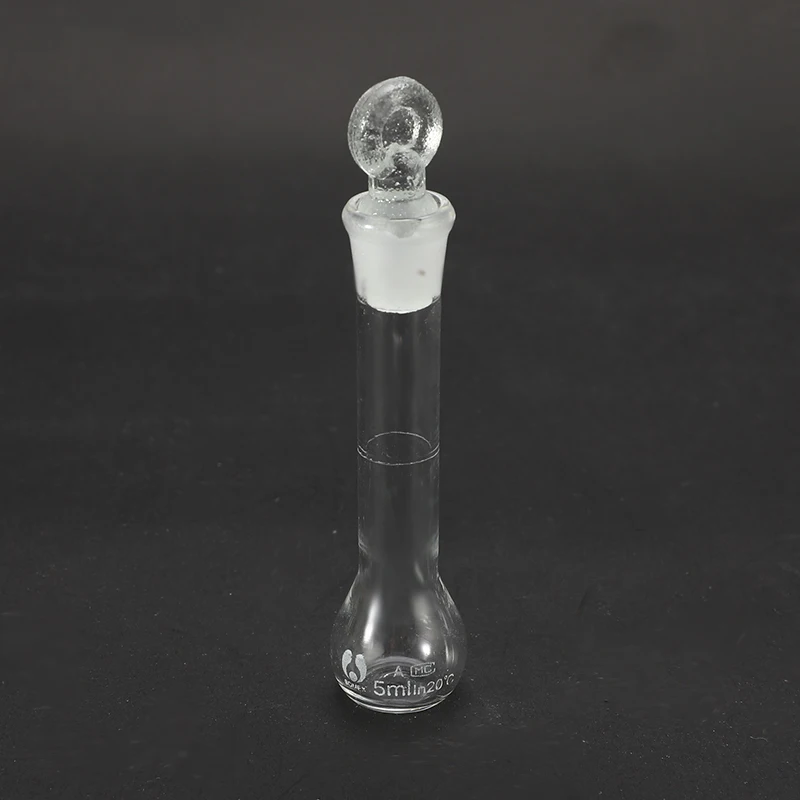 Flcopropriété de jauge en verre avec bouchon, laboratoire de chimie, bécher transparent, rond, 5-100ml