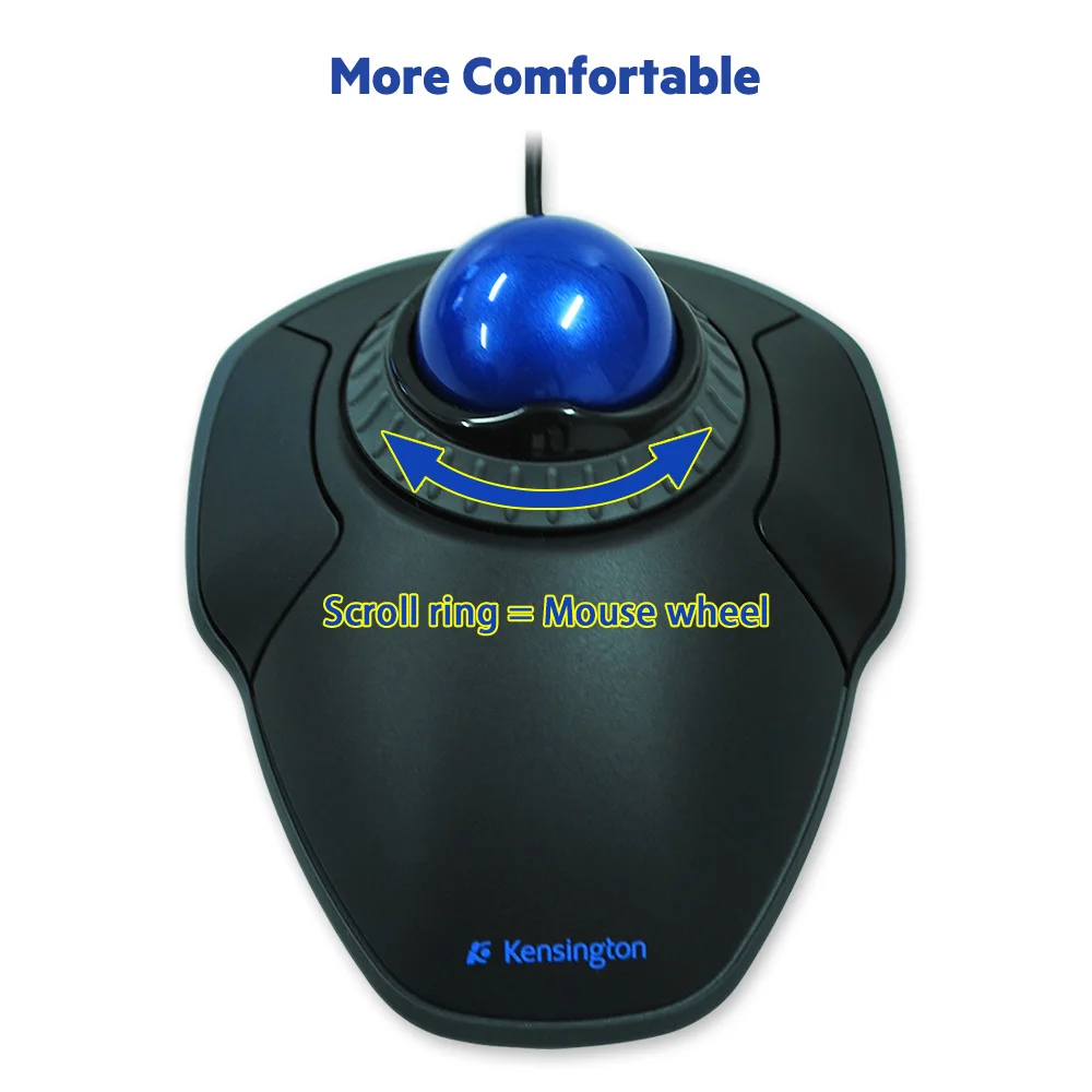 Kensington Original Trackball Mouse with Scroll Ring for AutoCAD/Photoshop Free Shipping K72337