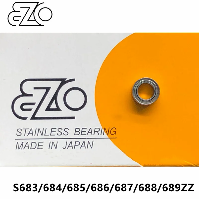 10pcs JAPAN EZO Stainless Steel Bearing S683ZZ S684ZZ S685ZZ S686ZZ S687ZZ S688ZZ S689ZZ 683H/684H/685H/686H/687H/688H/689HZZ