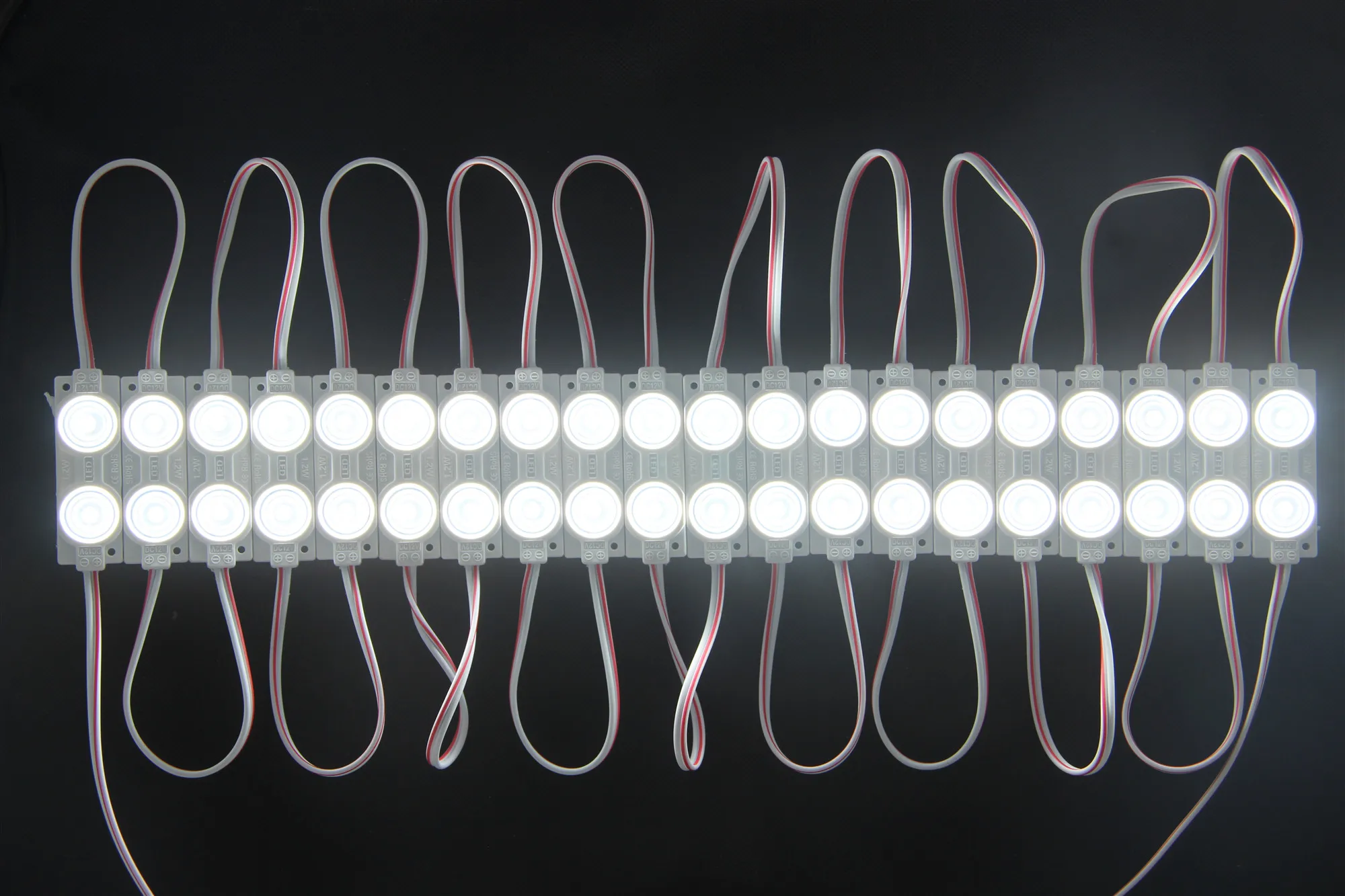 60pcs Led Module Back Light 1.2W UL Listed Injection PVC ABS Led Modules DC12v White 2835 Waterproof Light for Letter Sign 5630