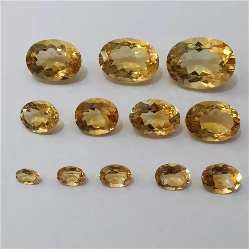 Natural Citrine Loose Gemstone Best Quality Oval Cut Citrine Loose Stone for Jewelry Shop