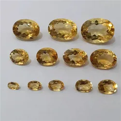 Natural Citrine Loose Gemstone Best Quality Oval Cut Citrine Loose Stone for Jewelry Shop