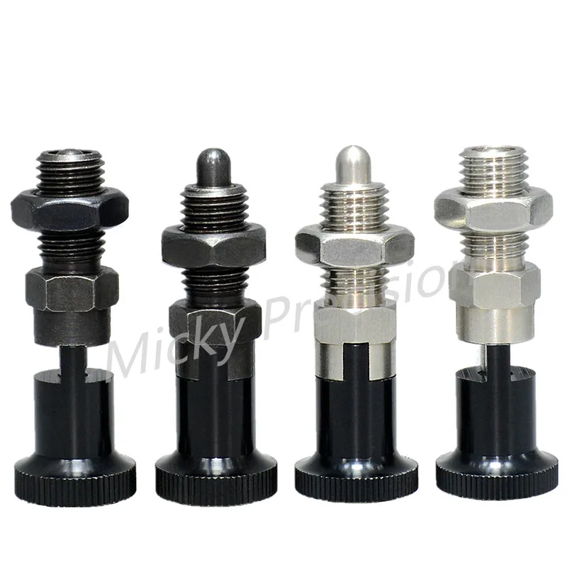 Free Shipping Indexing Plungers Rest position Return Type Spring plungers Aluminum Knob Spring Lock Pin Fine Thread IN STOCK