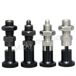 Free Shipping Indexing Plungers Rest position Return Type Spring plungers Aluminum Knob Spring Lock Pin Fine Thread IN STOCK