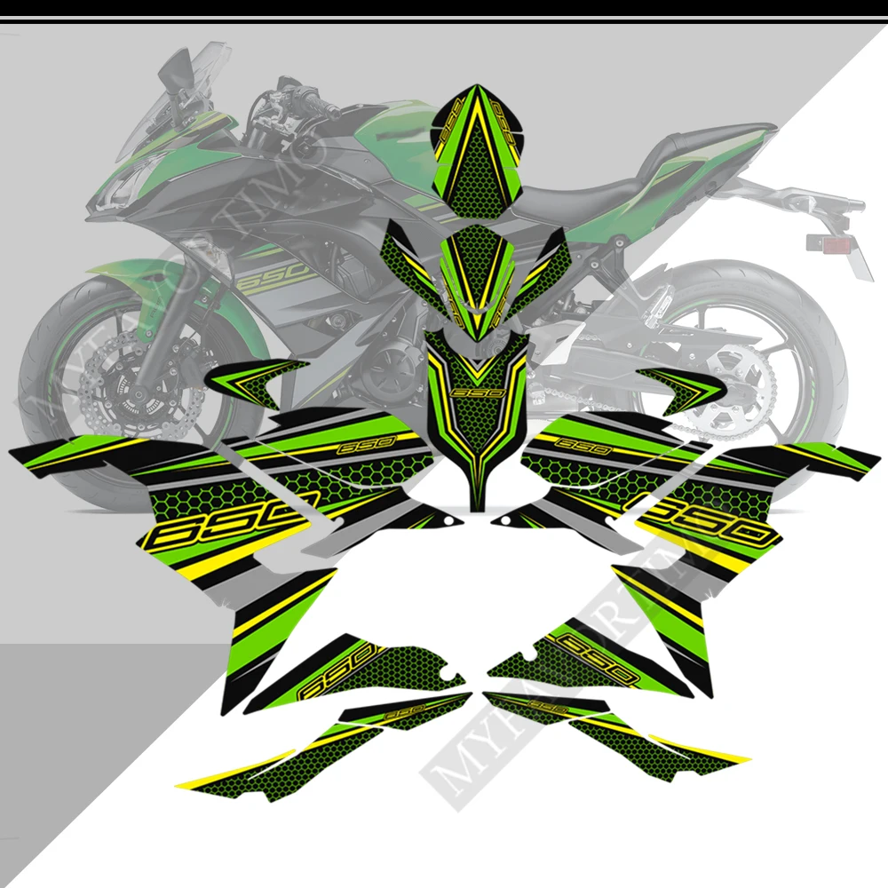 Schutz Tank Pad für Kawasaki Ninja 650 Aufkleber Aufkleber Kit Knie Emblem Abzeichen Logo Verkleidung Schutz 2018 2019 2020 2021