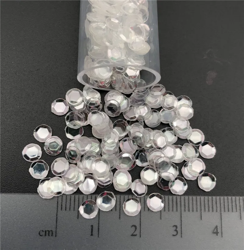 10g 4mm Cup 0 hole Crystal Transparent Loose Sequin Paillette Sewing Craft For Wedding Decoration,Garment Dress Shoe Caps DIY