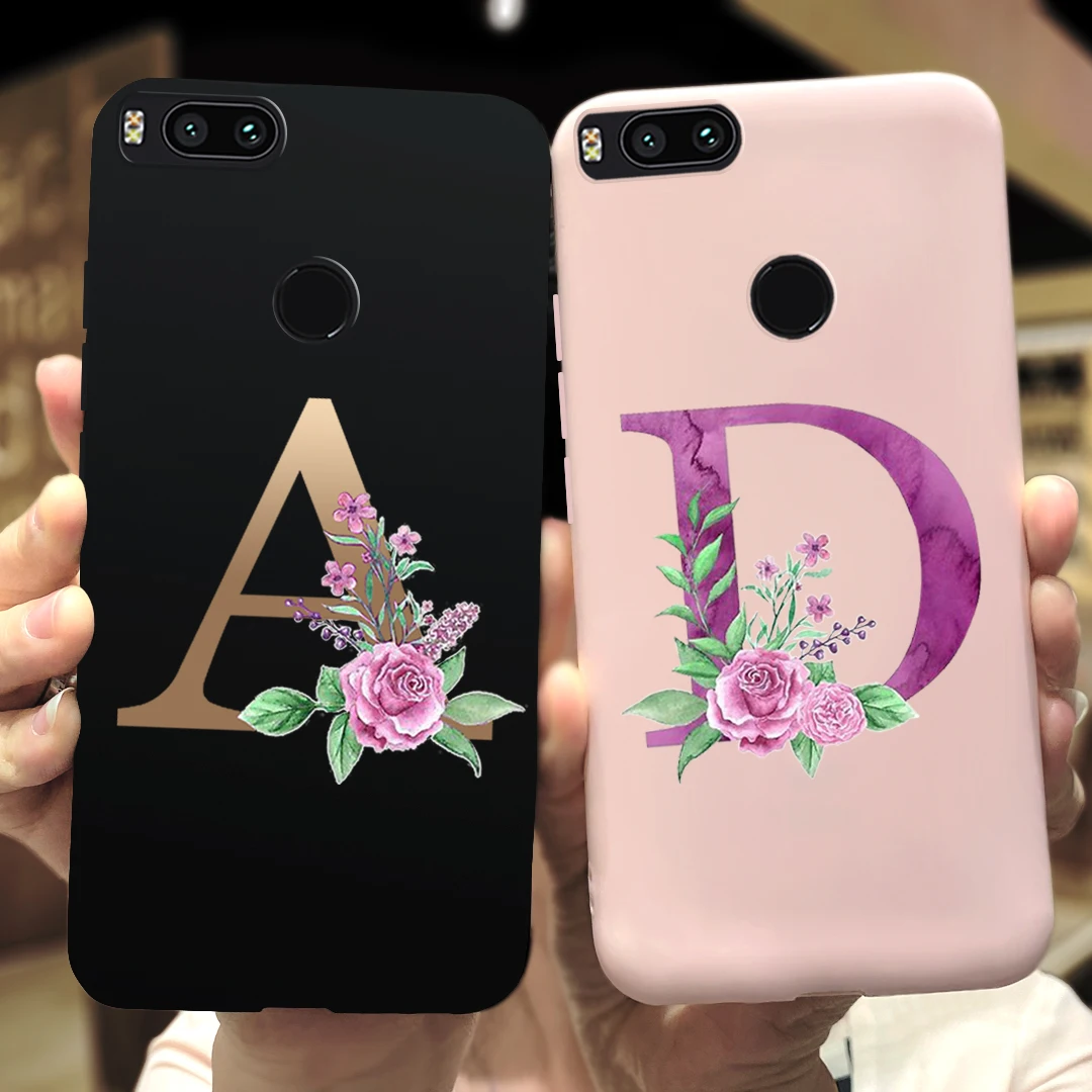 For Xiaomi Mi A1 Mi5X soft Cover Candy Colors TPU Cute Letter Silicone Case Back Cover For Xiaomi Xiomi MiA1 Mi A1 A 1 5X Case