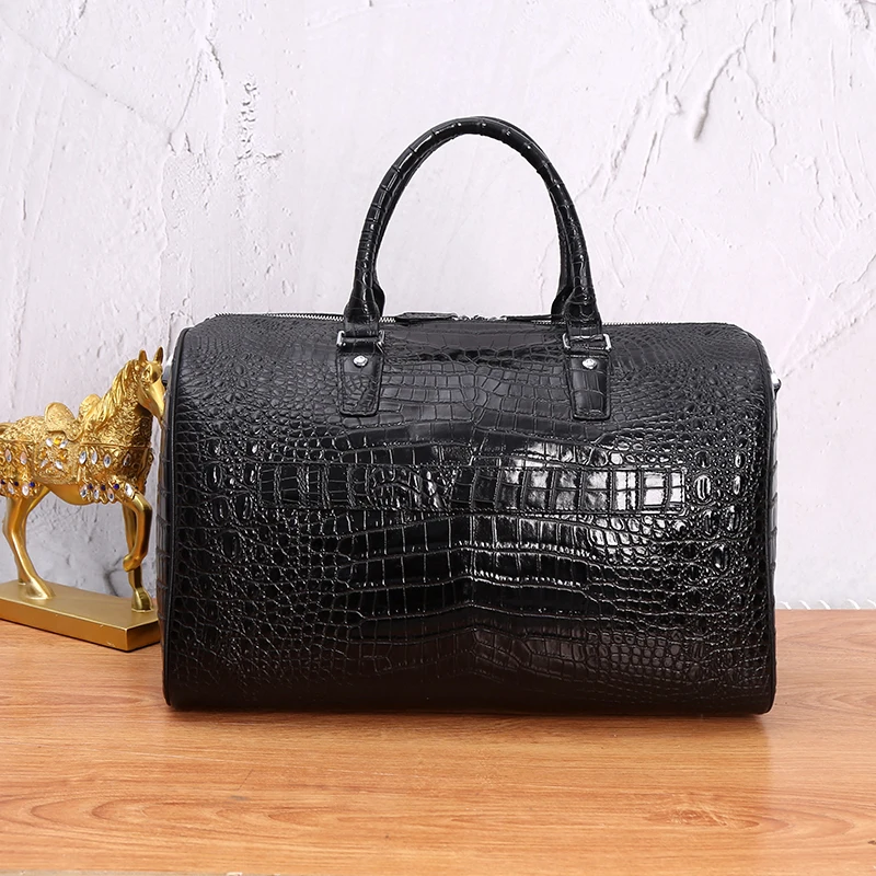 2020 new crocodile travel bag male large-capacity hand  bag female shopping bag business boarding gym bag