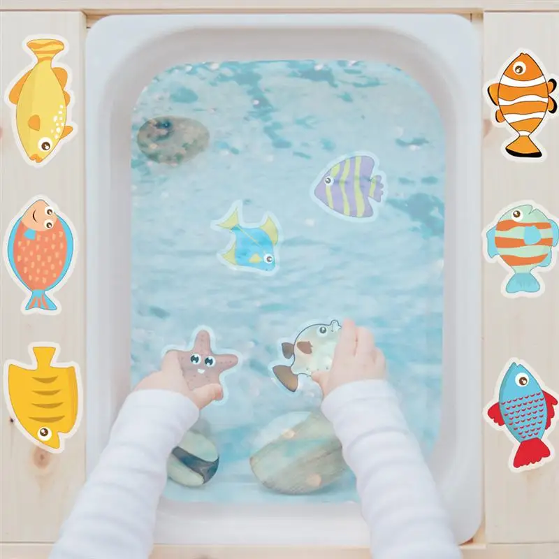 10pcs New Anti Slip Bathroom Sticker Cartoon Sea Creatures Stickers Bath Floor Strips Tape Decals Non Slip Wall Sticker For